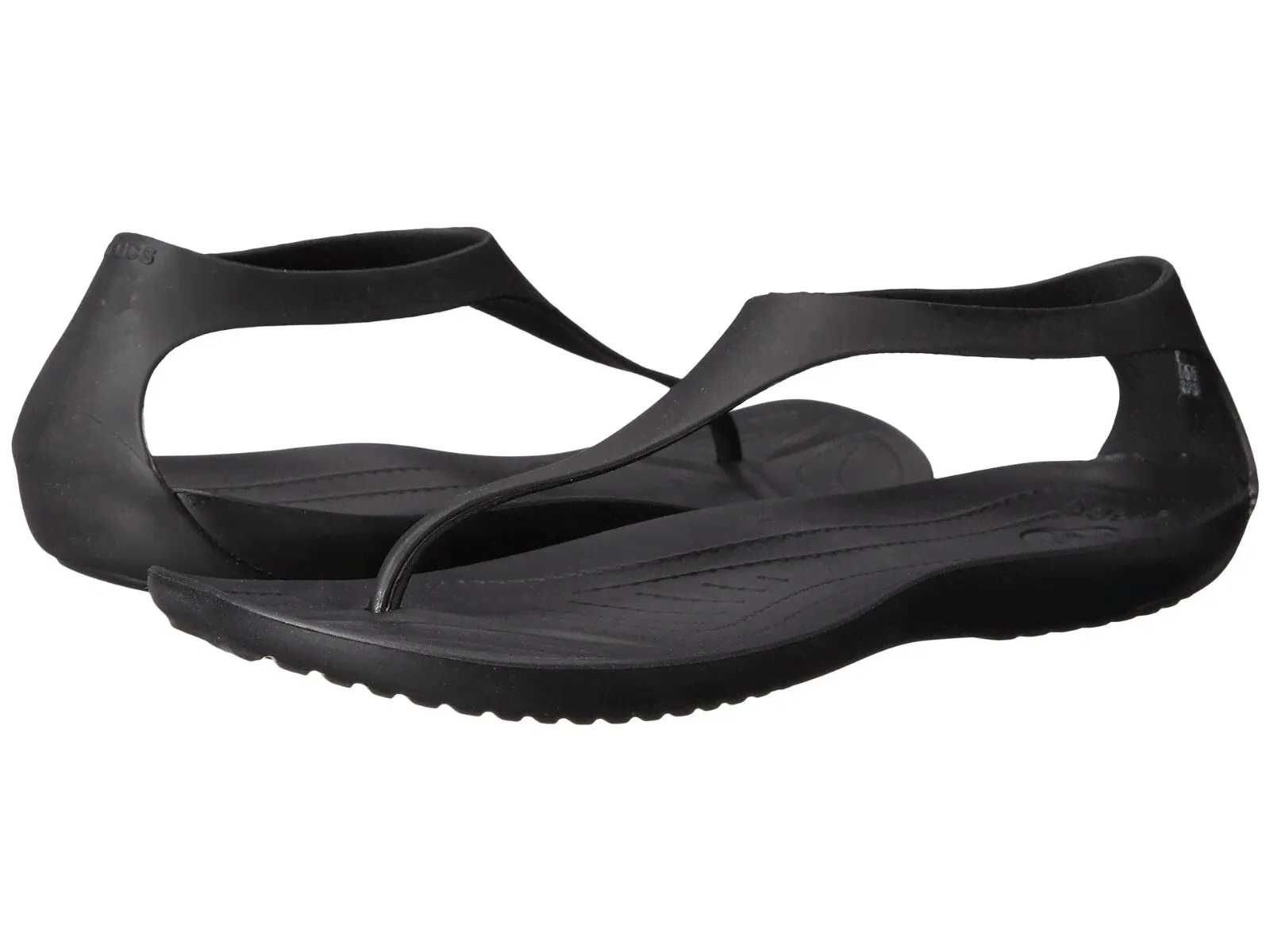Women Crocs Sexi Flip Sandal 11354-060 Black Black 100 Authentic Brand New-0